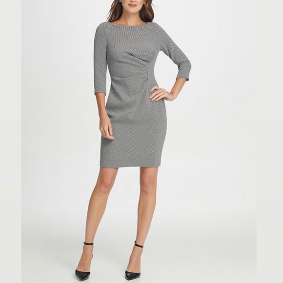 Dkny Dresses & Skirts - NWT DKNY KNIT SIDE RUCHE SHEATH DRESS SIZE 14